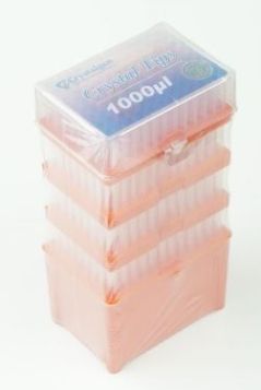 100-1300µL Universal Tips, Reload Stack Rack, Clear, Non-Sterile, Non-Filtered, 96/Rack