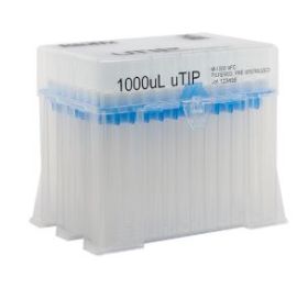 100-1000µL uTIP® Pipette Tips, Racked, Non-Sterile, Non-Filtered, 96/Rack