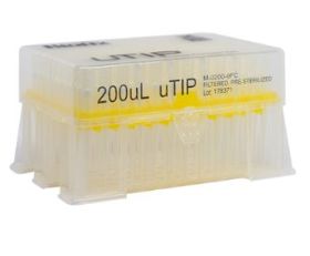 1-200µL uTIP® Pipette Tips, Racked, Sterile, Non-Filtered, 96/Rack