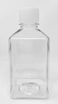 500mL Square Media Bottles, PETG, 48/Case