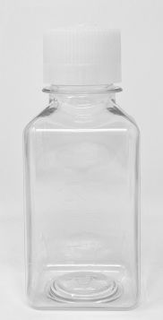 250mL Square Media Bottles, PETG, 48/Case