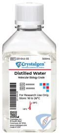  Distilled Water, Molecular Biology Grade, 500mL