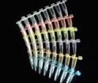 Flat Caps, for 0.2mL 8-Strip PCR Tubes, Assorted Colors, 125/Unit
